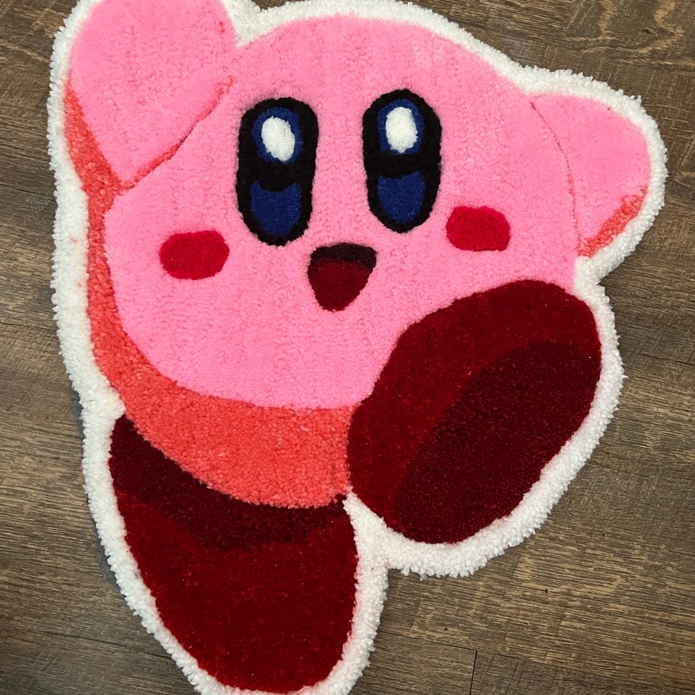 Pink Character Shaped Rug